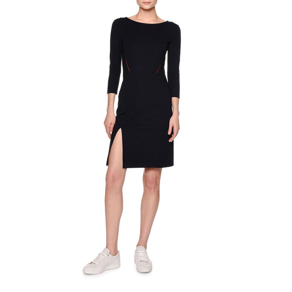 CALLENS Womens Navy Blue Made in Italy Stretch Mini Dress Medium